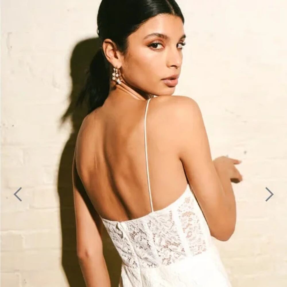NEW Jenny Yoo Harley Dress Ivory Lace Boned Bodice Bridal Gown Size 8 - Picture 3 of 16
